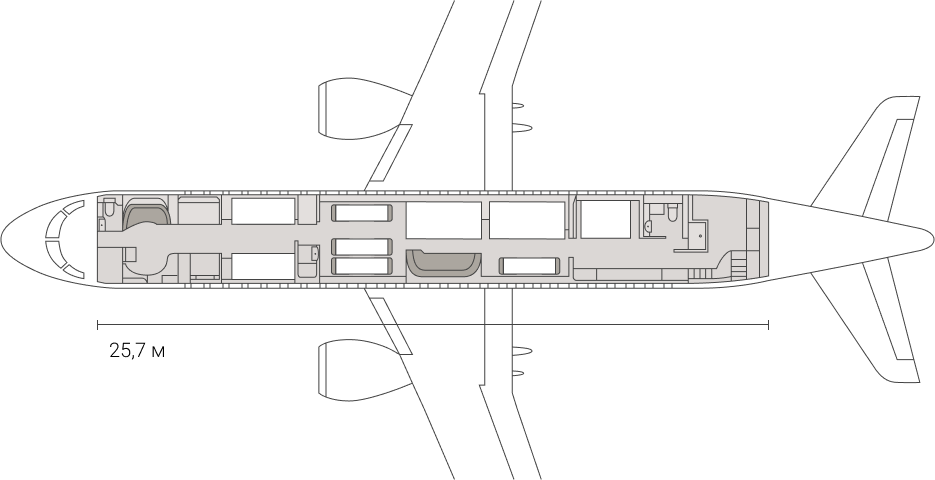 схема самолета Gulfstream G650